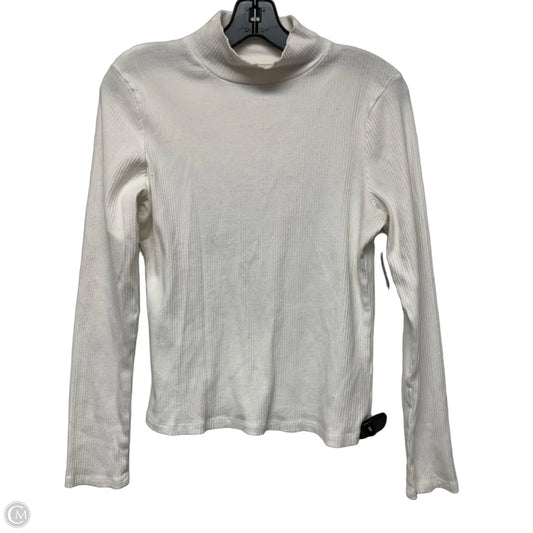 Top Long Sleeve Basic By Maeve In White, Size: M