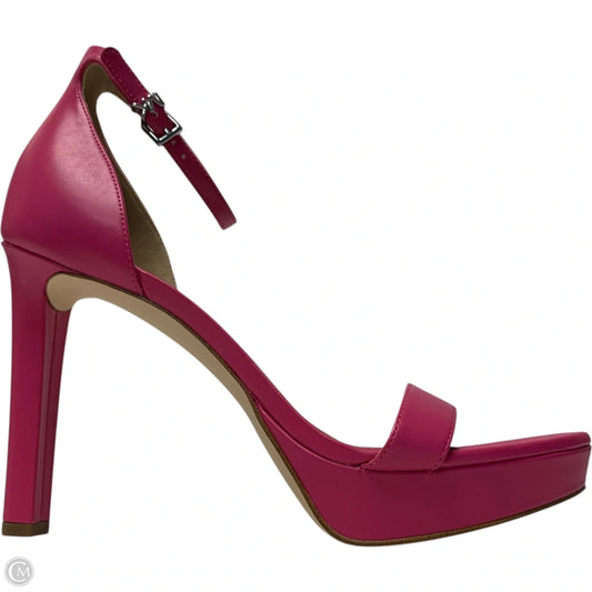 Sandals Heels Block By Michael By Michael Kors In Pink, Size: 9.5