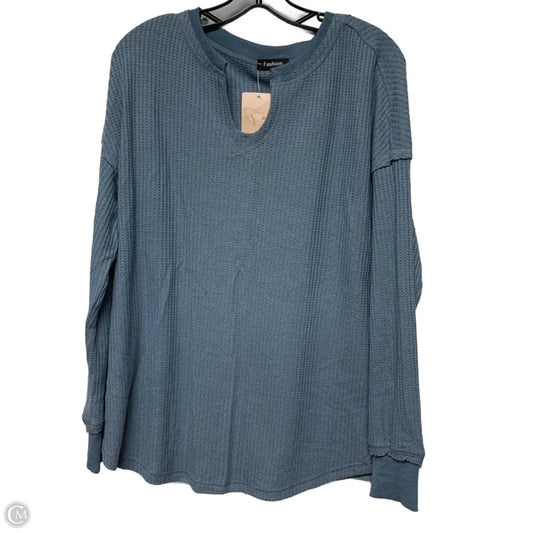 Top Long Sleeve By Fashion In Blue, Size: M