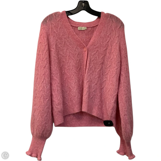 Sweater Cardigan Designer By Spartina In Pink, Size: M