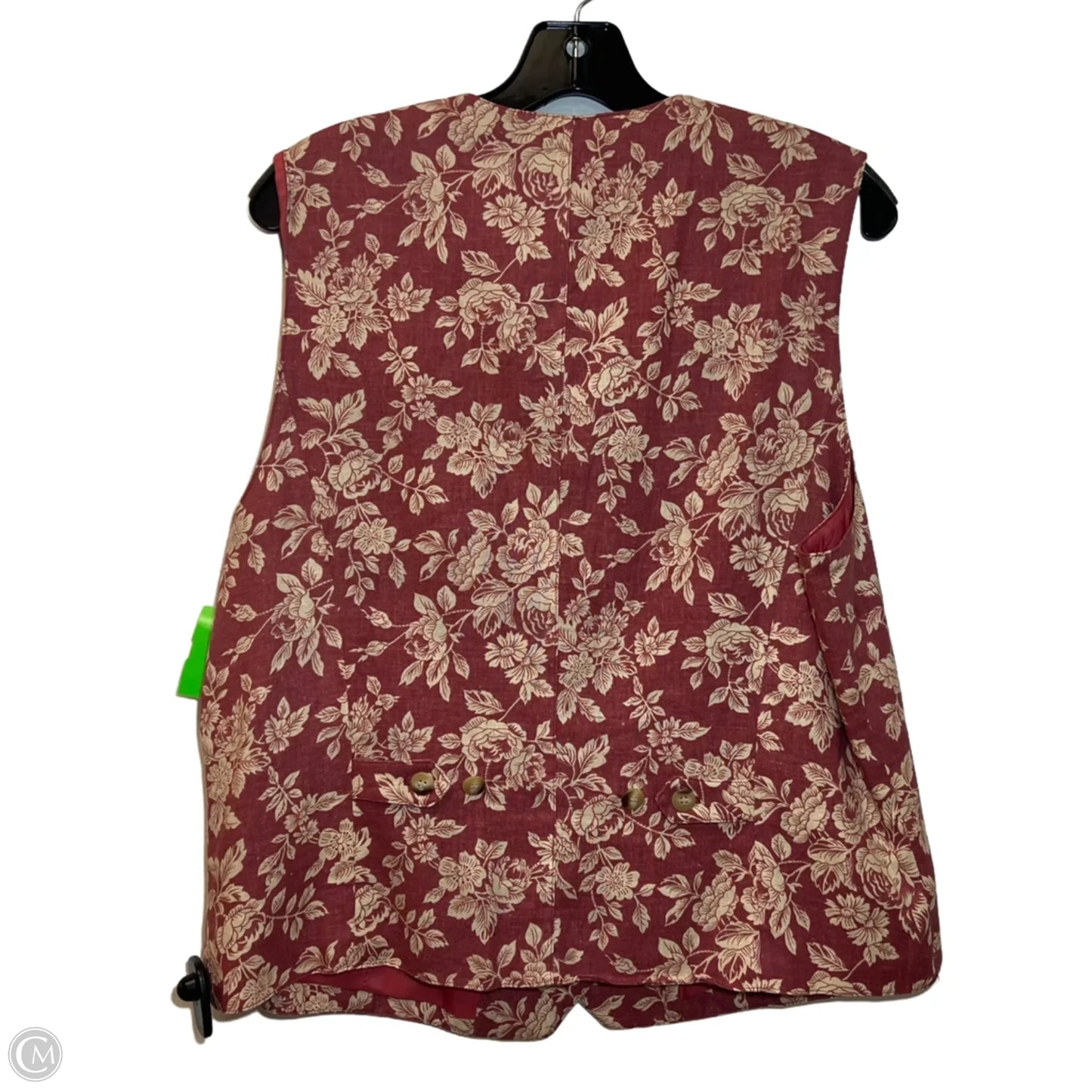 Vest Other By Talbots In Orange & Yellow, Size: L