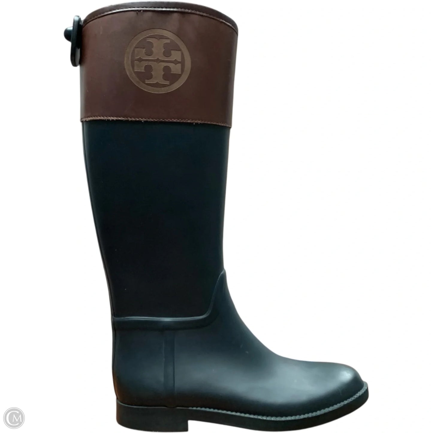 Boots Designer By Tory Burch In Black & Brown, Size: 8