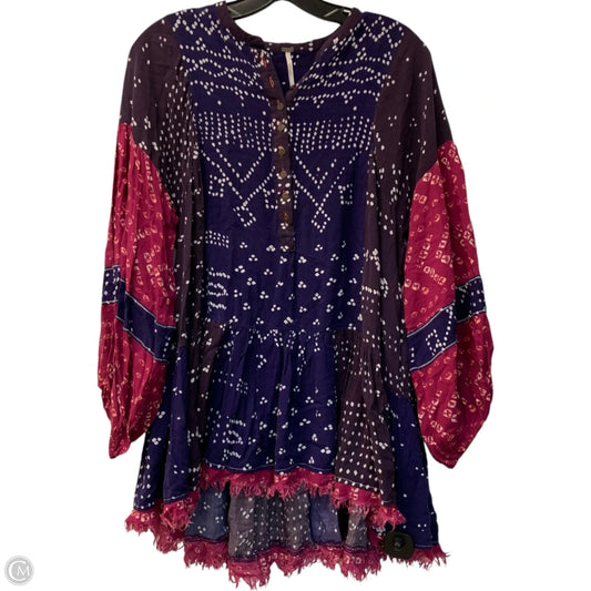 Dress Casual Short By Free People In Pink & Purple, Size: Xs
