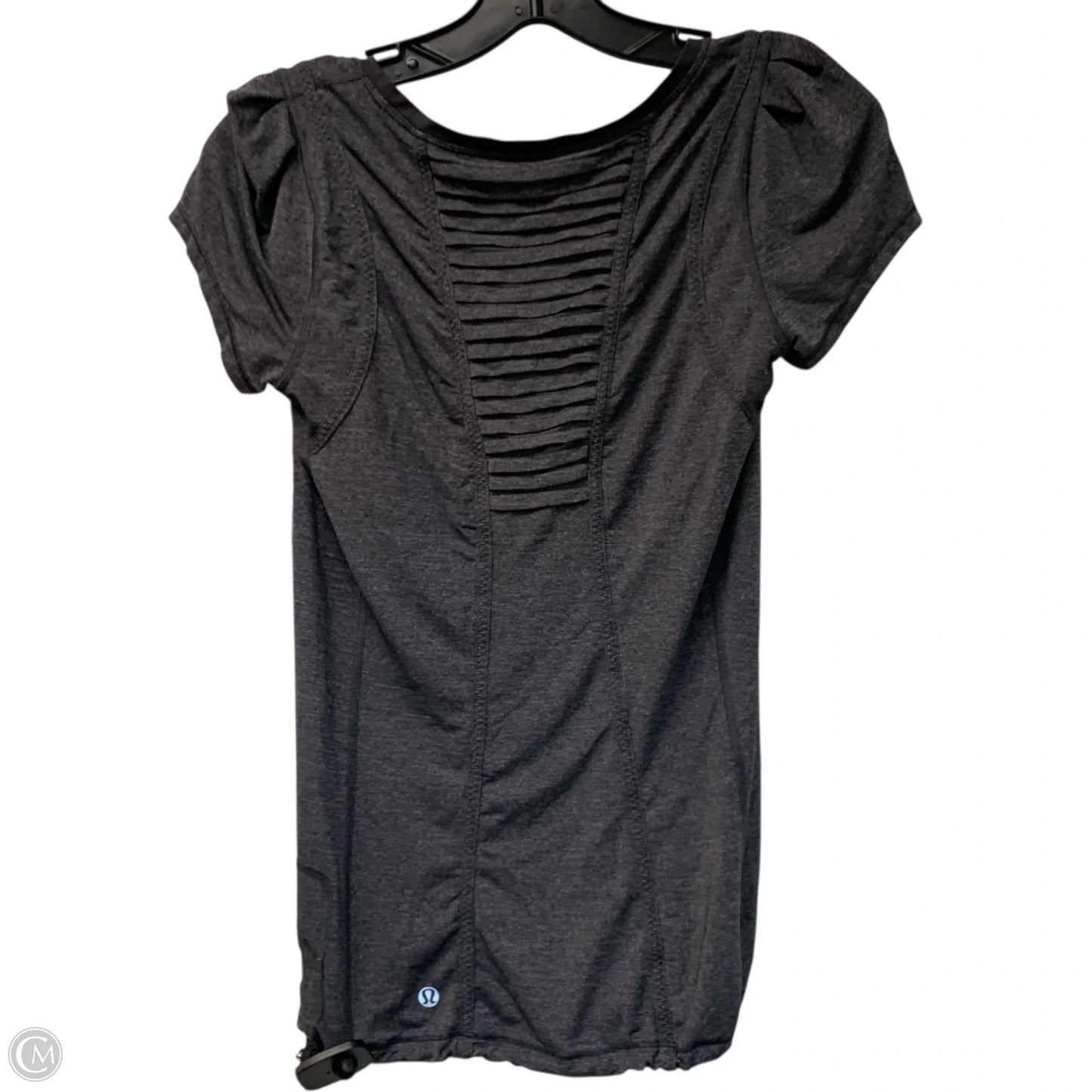 Athletic Top Short Sleeve By Lululemon In Grey, Size: S