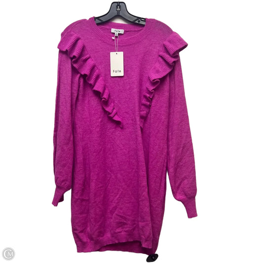 Dress Sweater By Fate In Pink, Size: L