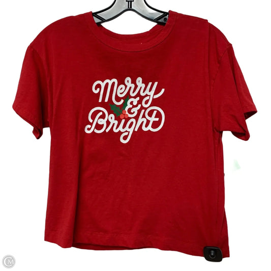 Top Short Sleeve By Old Navy In Red, Size: Xsp