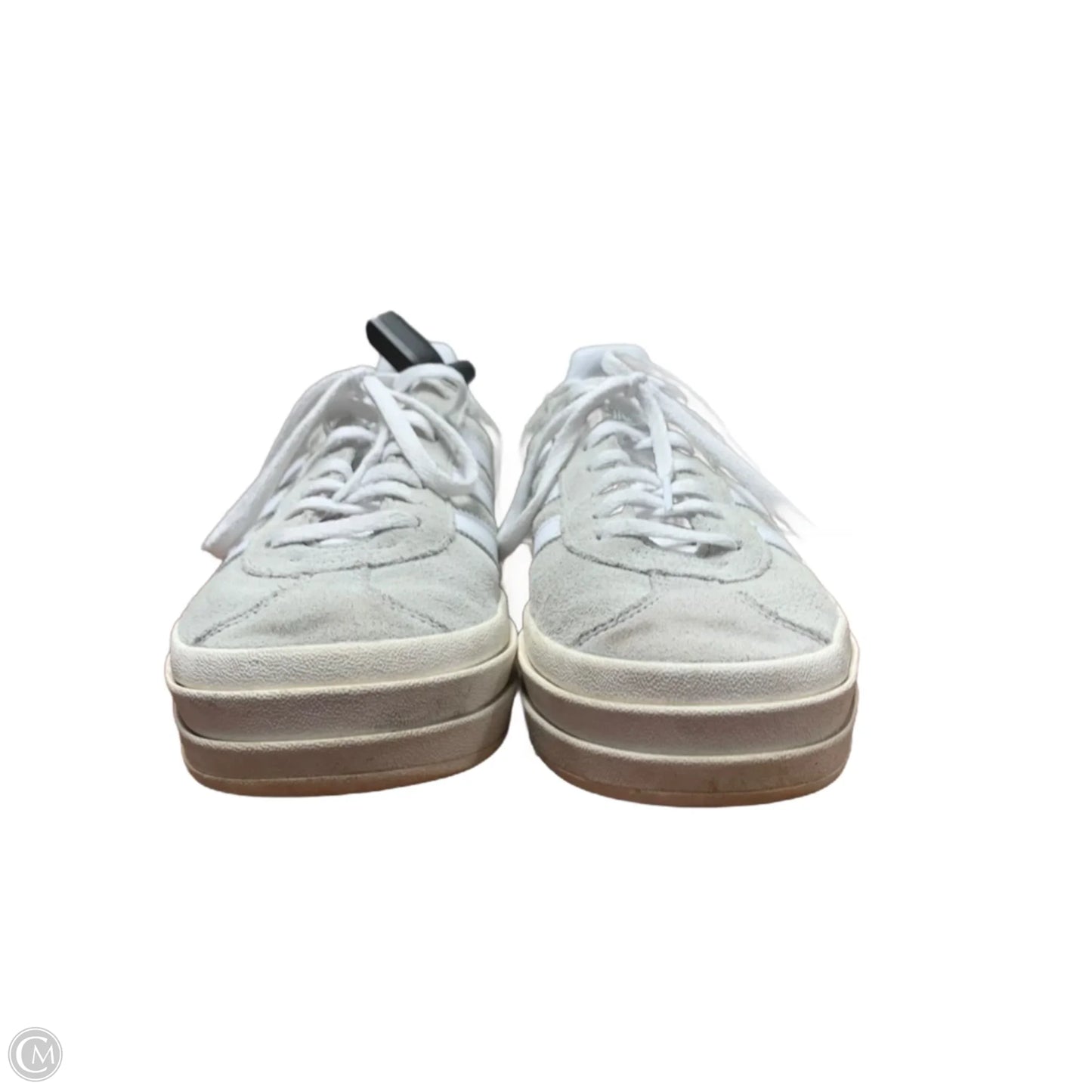 Shoes Sneakers By Adidas In Grey & White, Size: 8