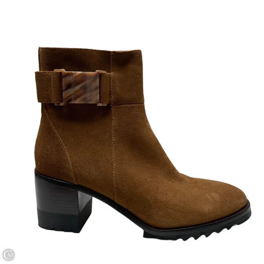 Boots Ankle Heels By Vaneli In Tan, Size: 9.5