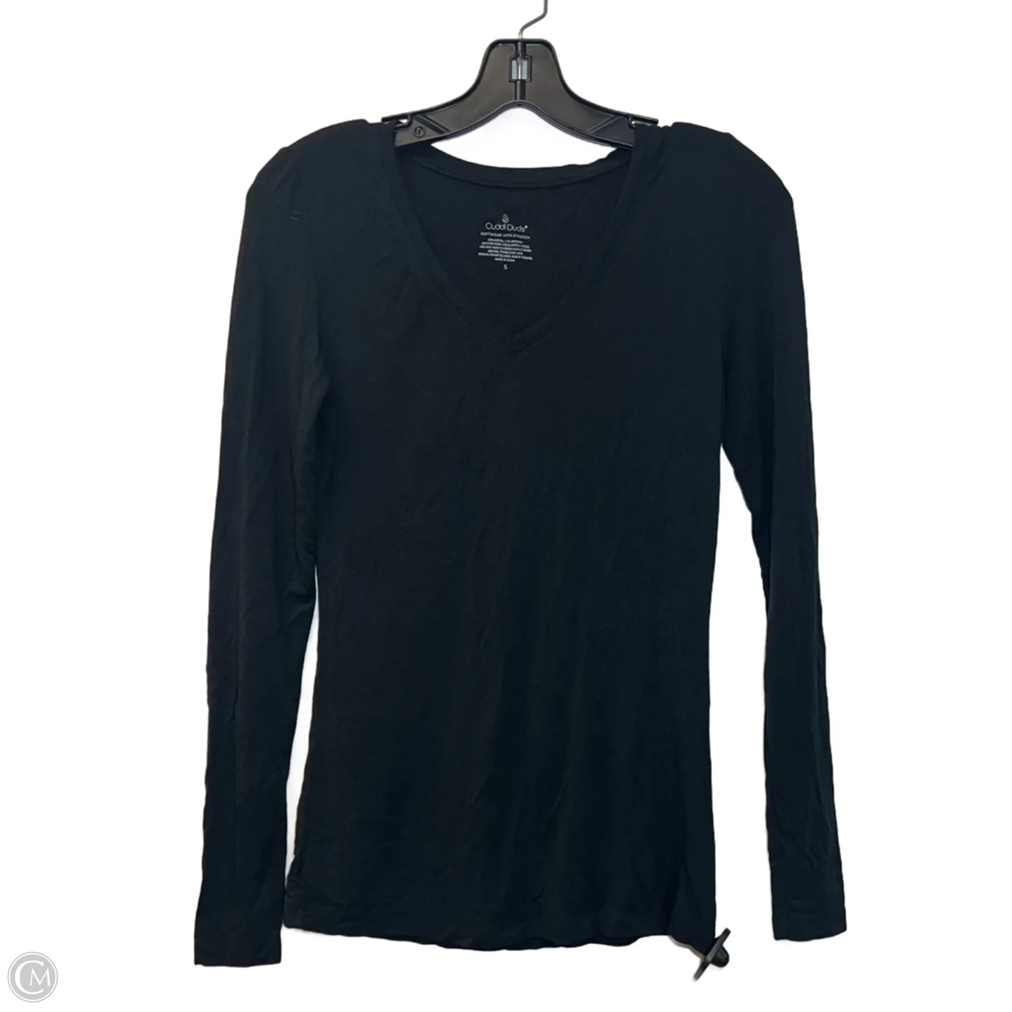 Top Long Sleeve Basic By Cuddl Duds In Black, Size: S