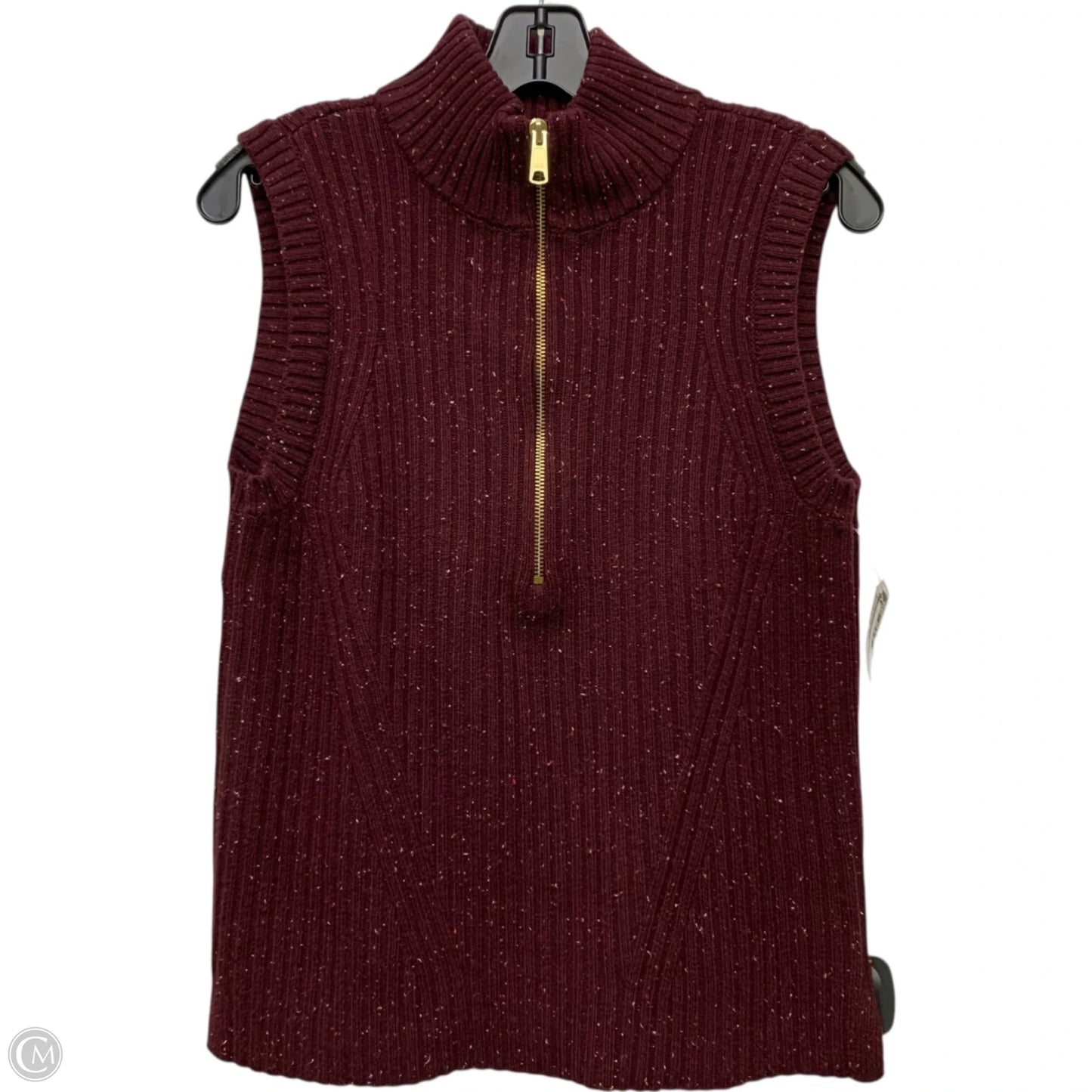 Vest Sweater By Talbots In Maroon, Size: Xs