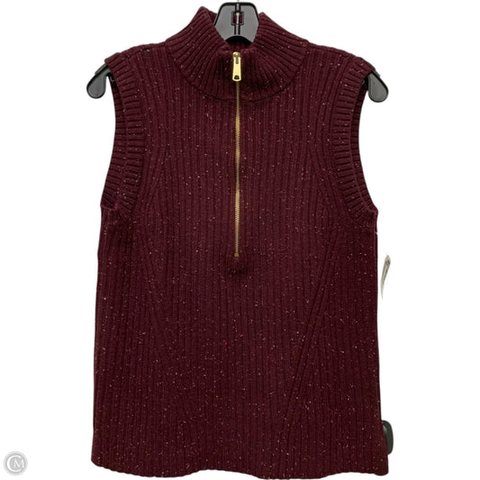Vest Sweater By Talbots In Maroon, Size: Xs