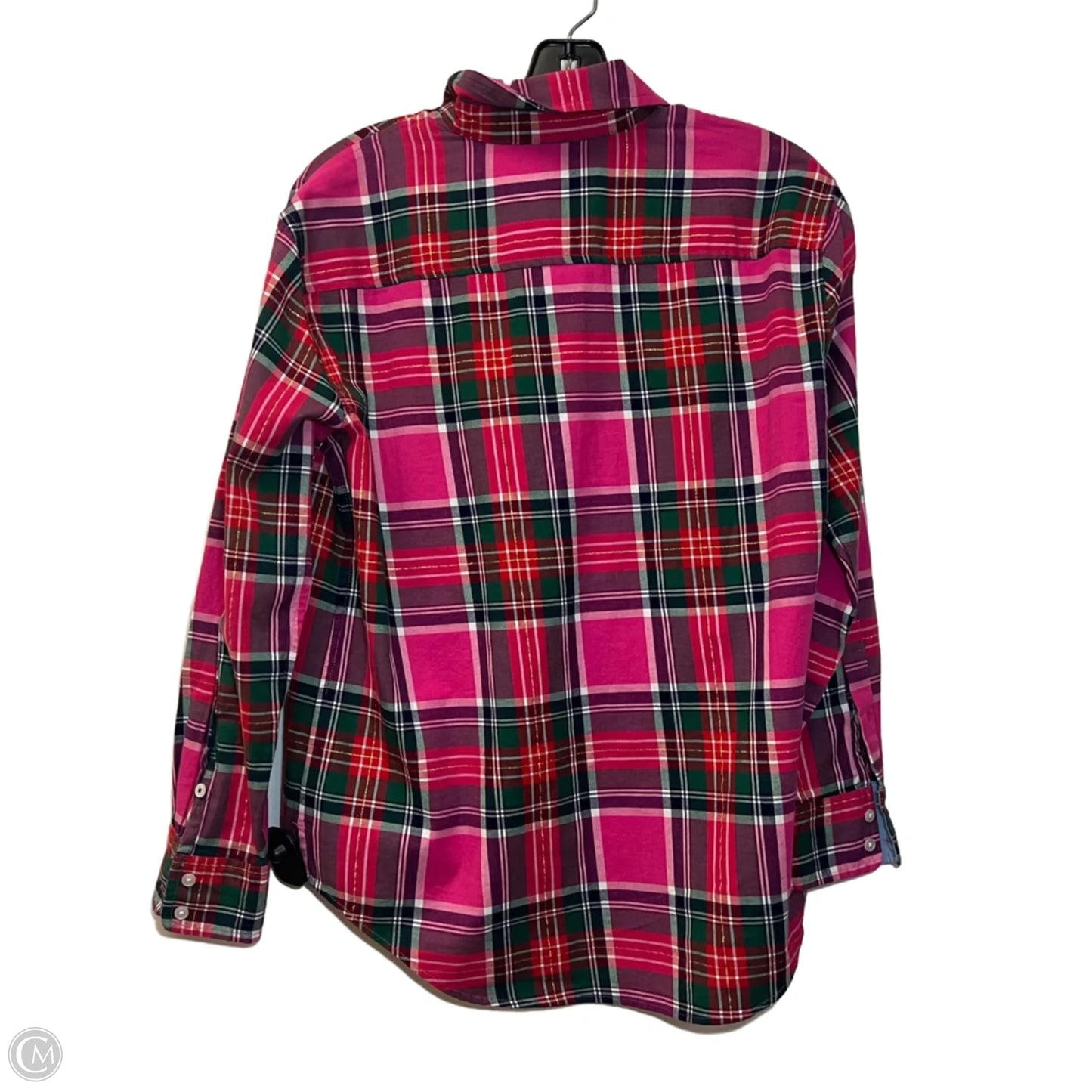 Top Long Sleeve By Crown And Ivy In Plaid Pattern, Size: S