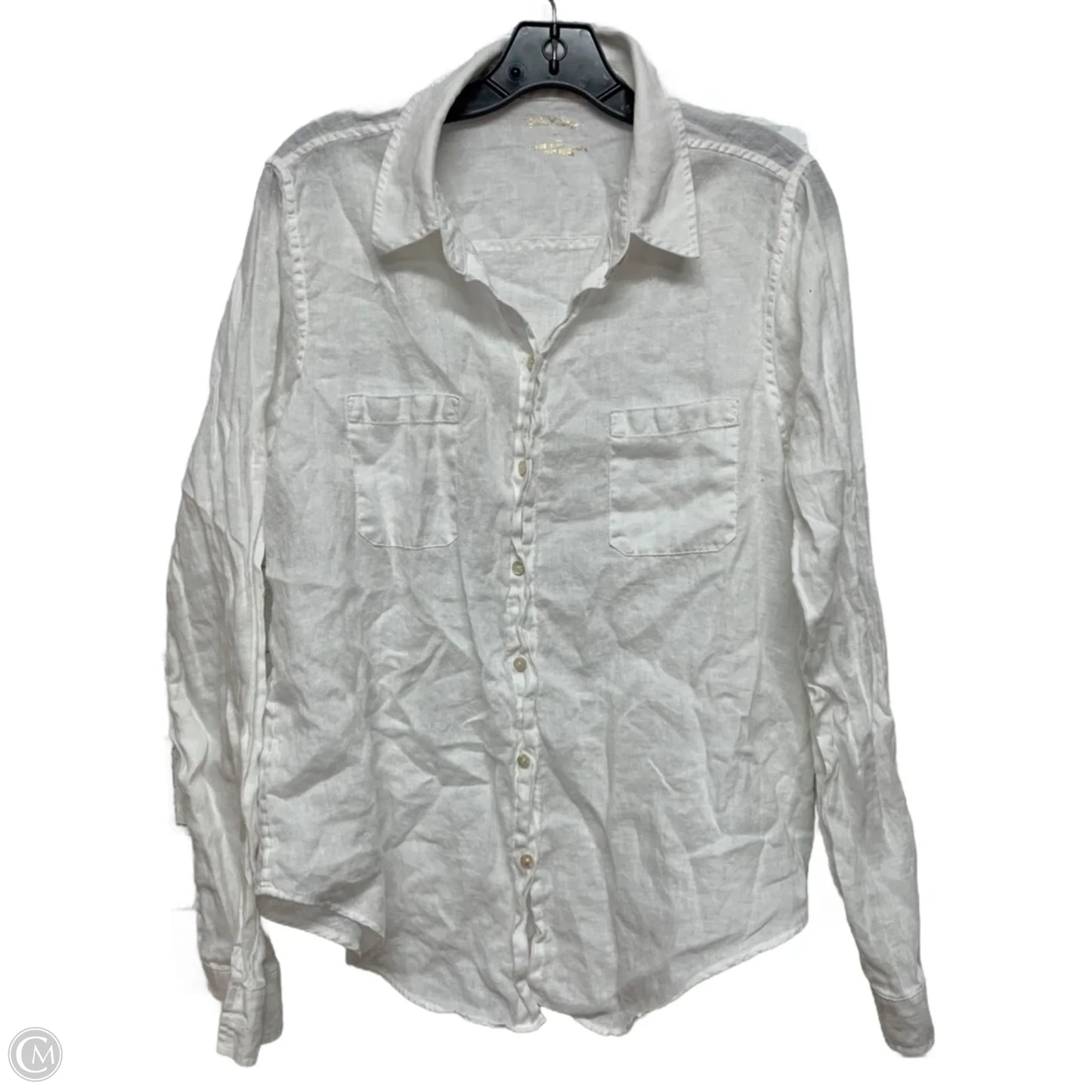 Top Long Sleeve Designer By Lilly Pulitzer In White, Size: L