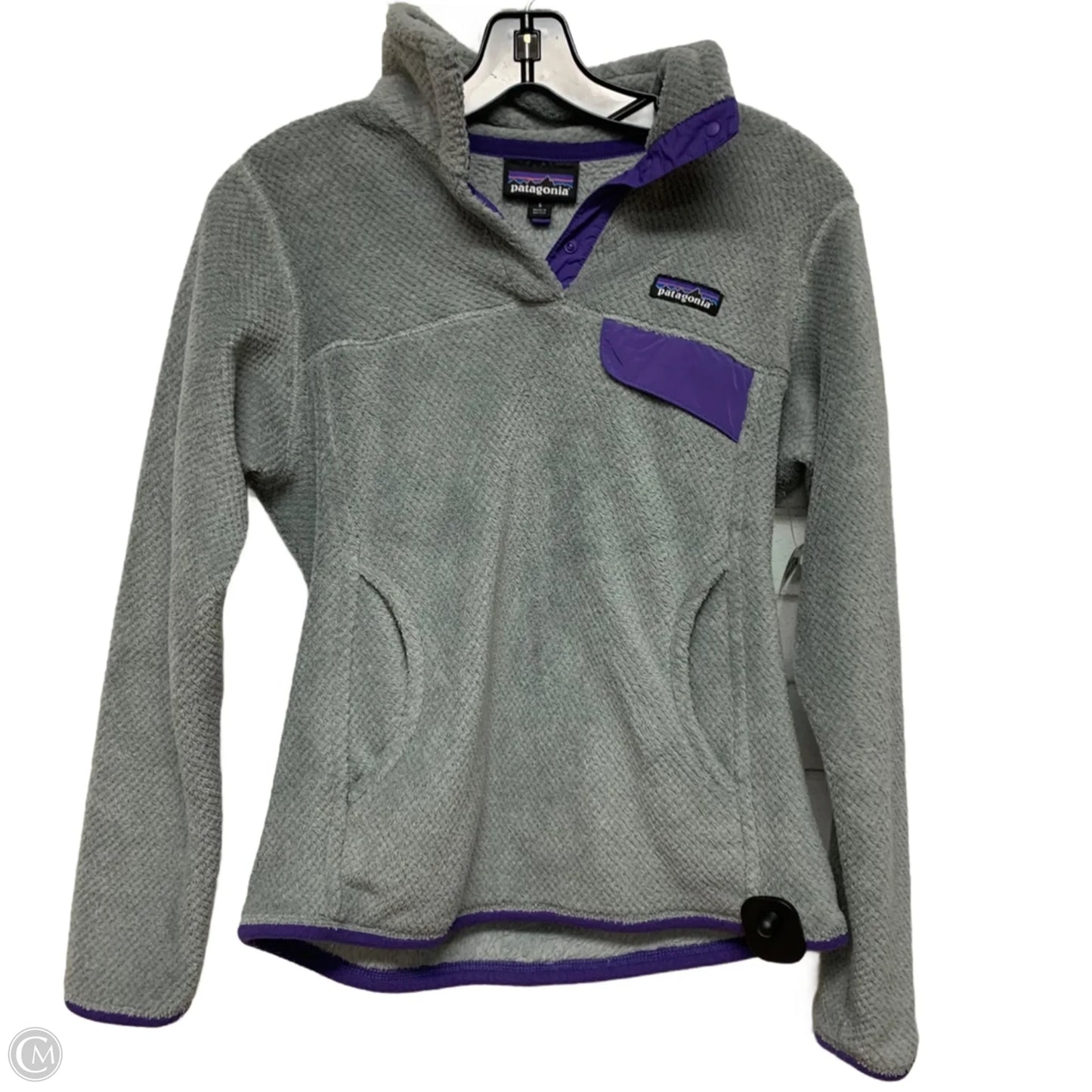 Jacket Fleece By Patagonia In Grey, Size: S