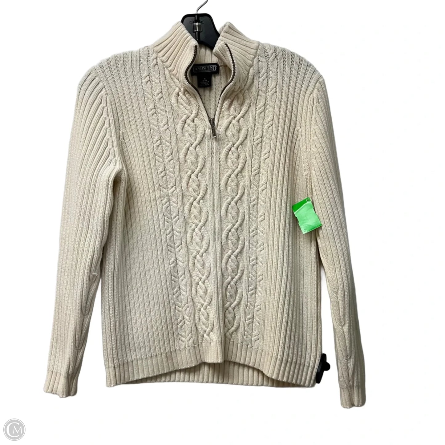 Sweater By Lands End In White, Size: S