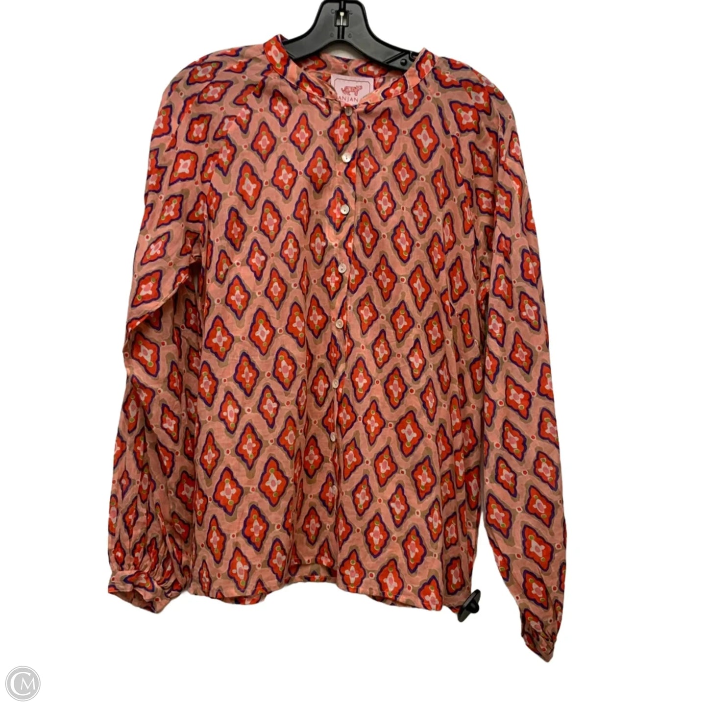 Top Long Sleeve By Banjanan In Coral, Size: M