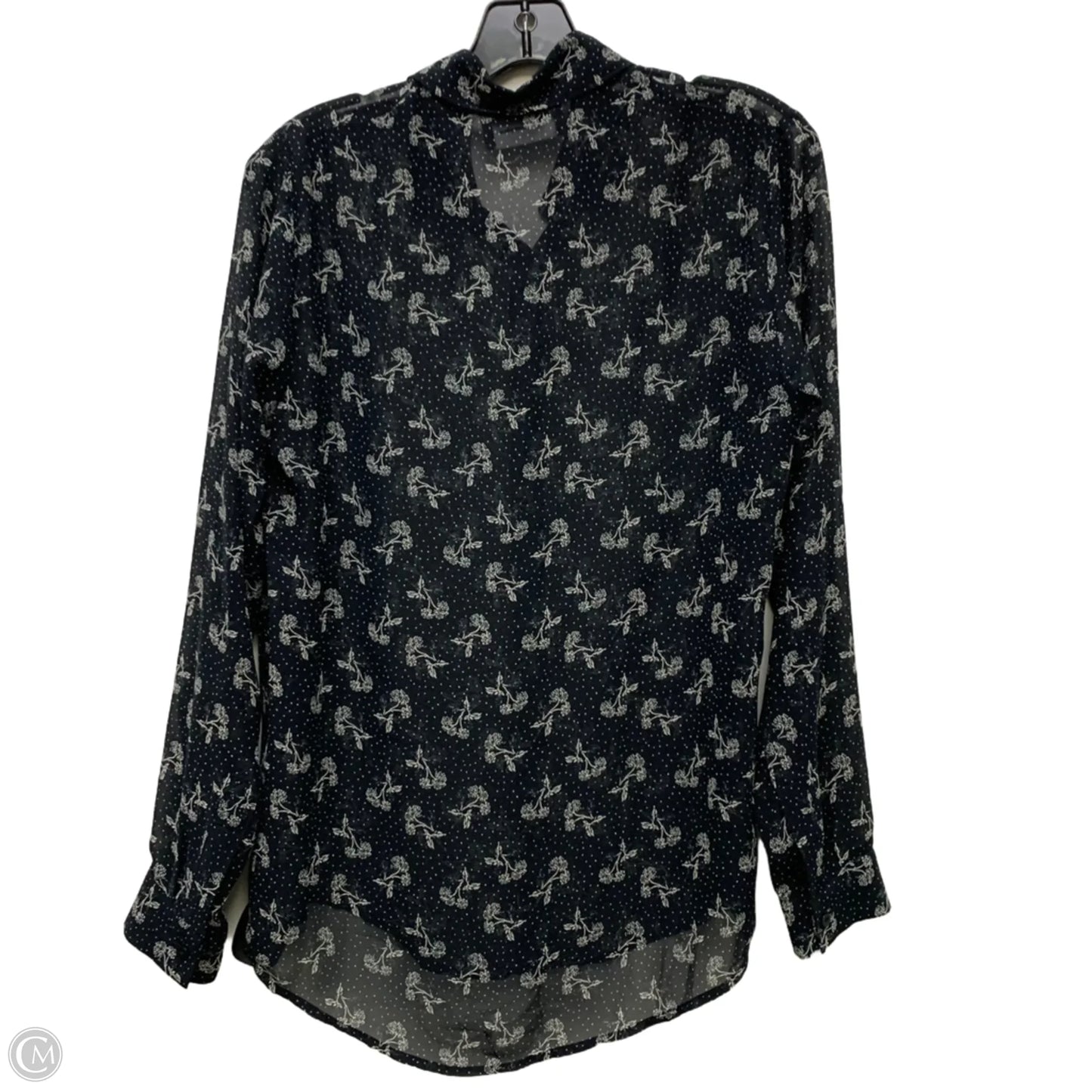 Blouse Long Sleeve By The Kooples In Black & Cream, Size: Xs
