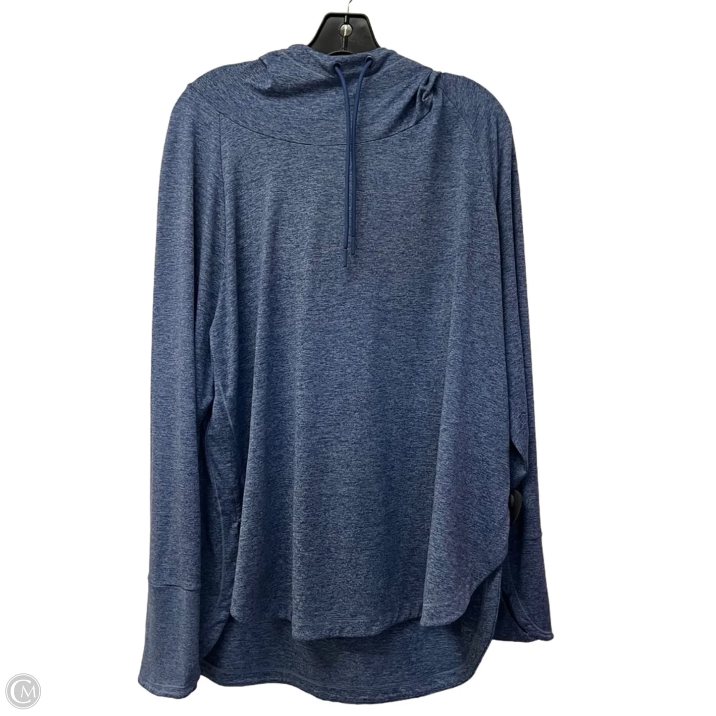 Athletic Top Long Sleeve Hoodie By Athleta In Blue, Size: 1x