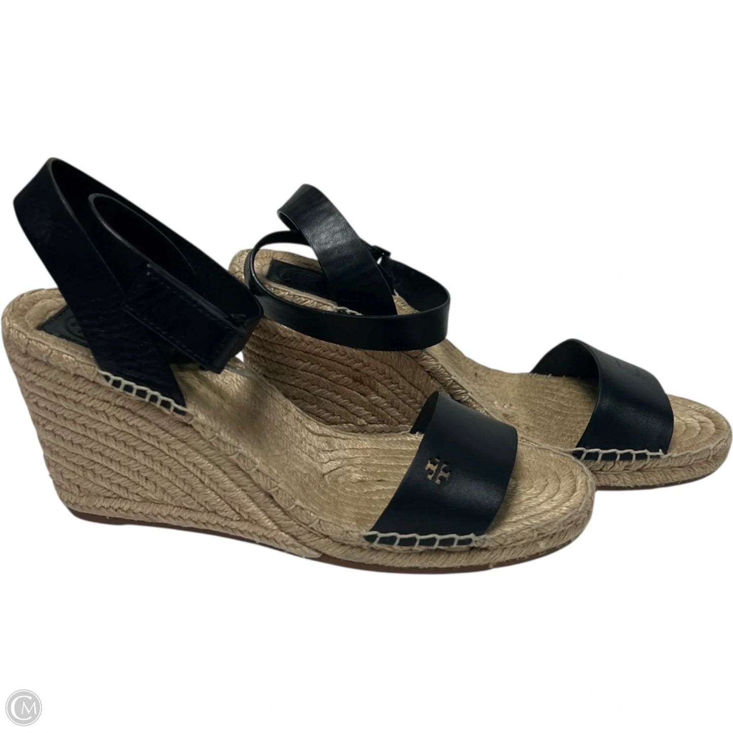 Sandals Designer By Tory Burch In Black & Cream, Size: 10