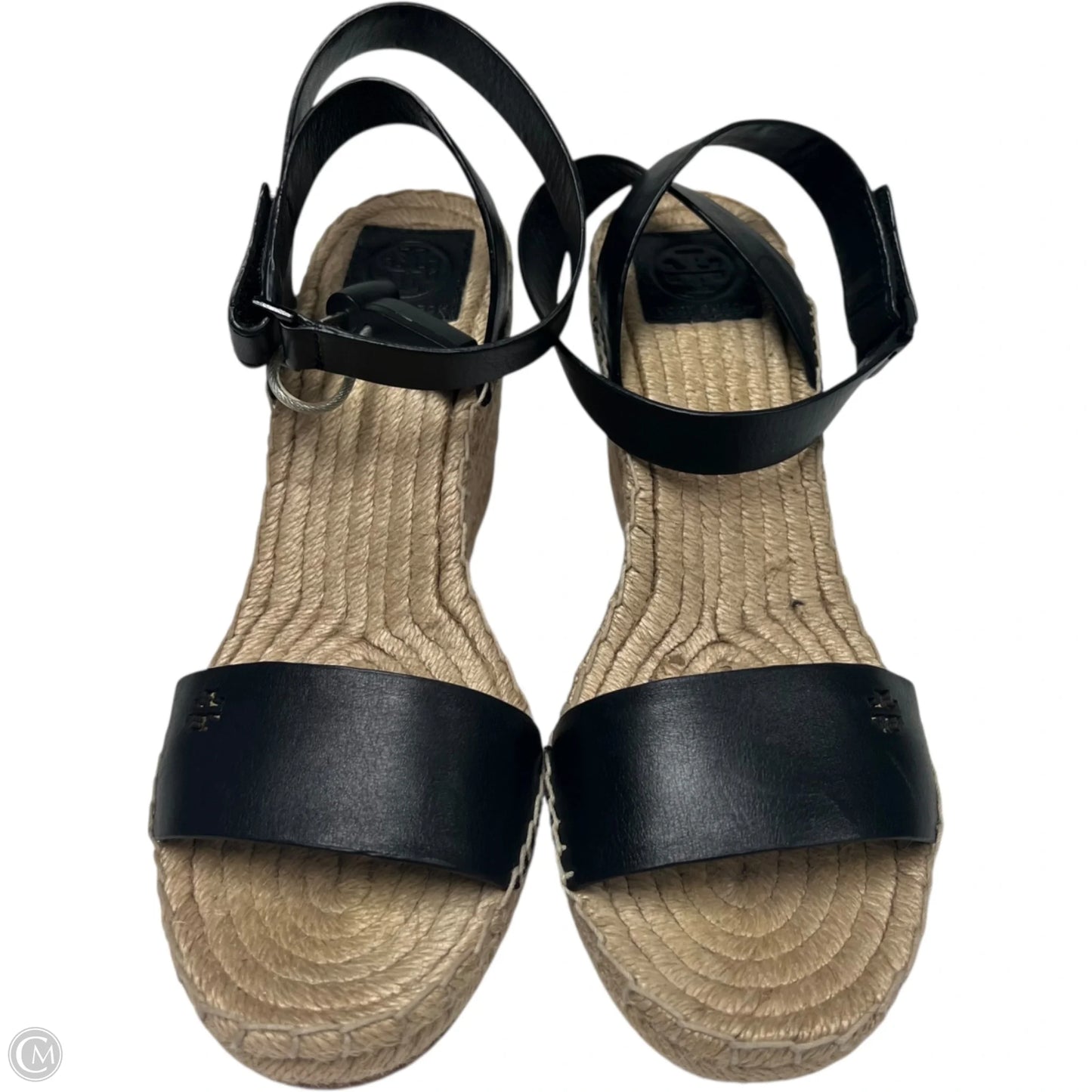 Sandals Designer By Tory Burch In Black & Cream, Size: 10