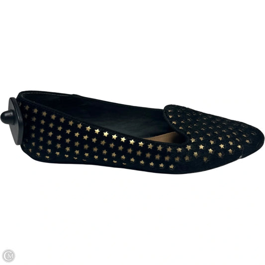 Shoes Designer By Tory Burch In Black & Gold, Size: 9