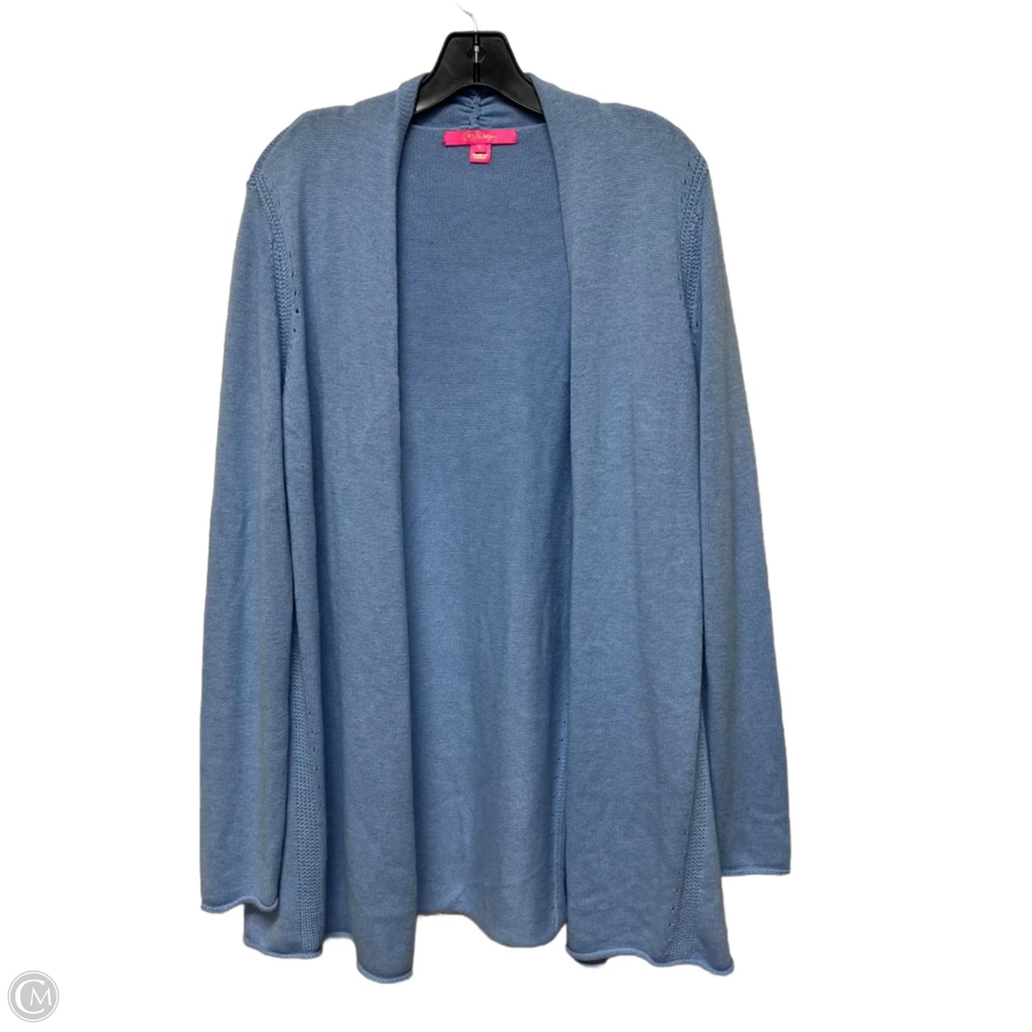 Sweater Cardigan Designer By Lilly Pulitzer In Blue, Size: L