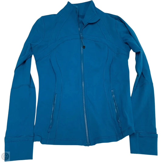 Athletic Jacket By Lululemon In Teal, Size: M