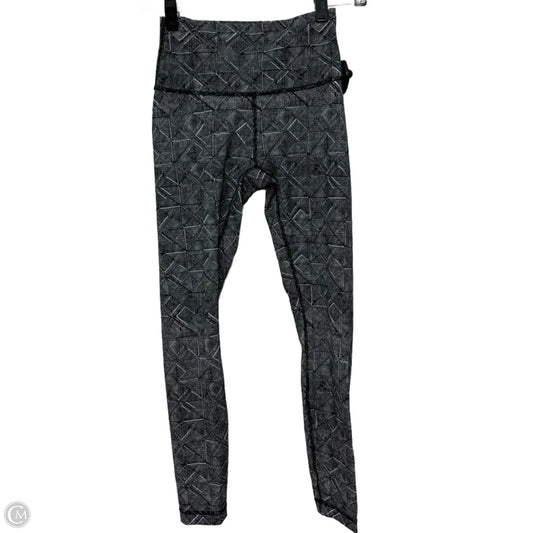 Athletic Leggings By Lululemon In Black & White, Size: S