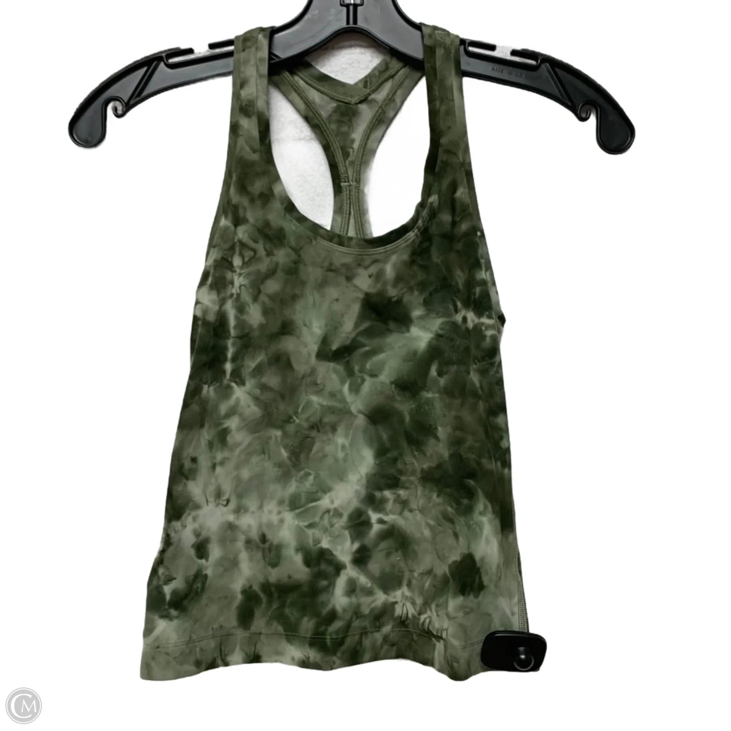 Athletic Tank Top By Lululemon In Cream & Green, Size: Xs