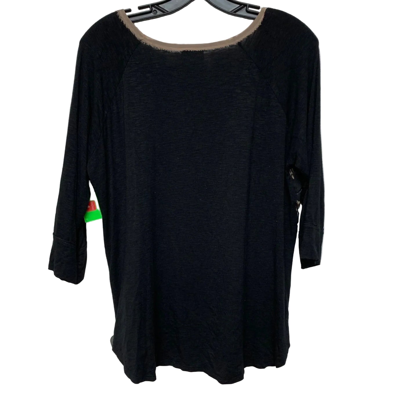 Top Long Sleeve By Dolan Left Coast In Black & Brown, Size: L