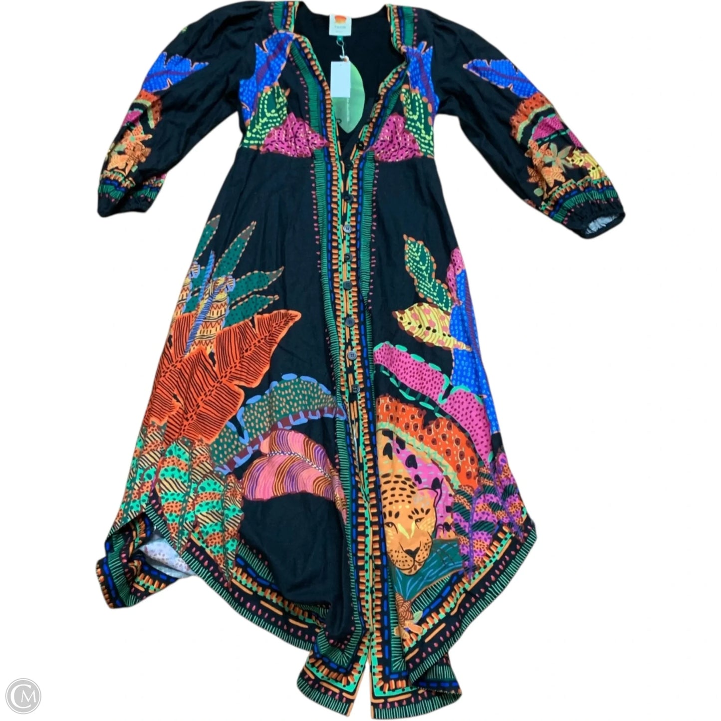 Dress Designer By Farm Rio In Black, Size: M