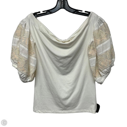Top Short Sleeve By Free People In Cream, Size: S