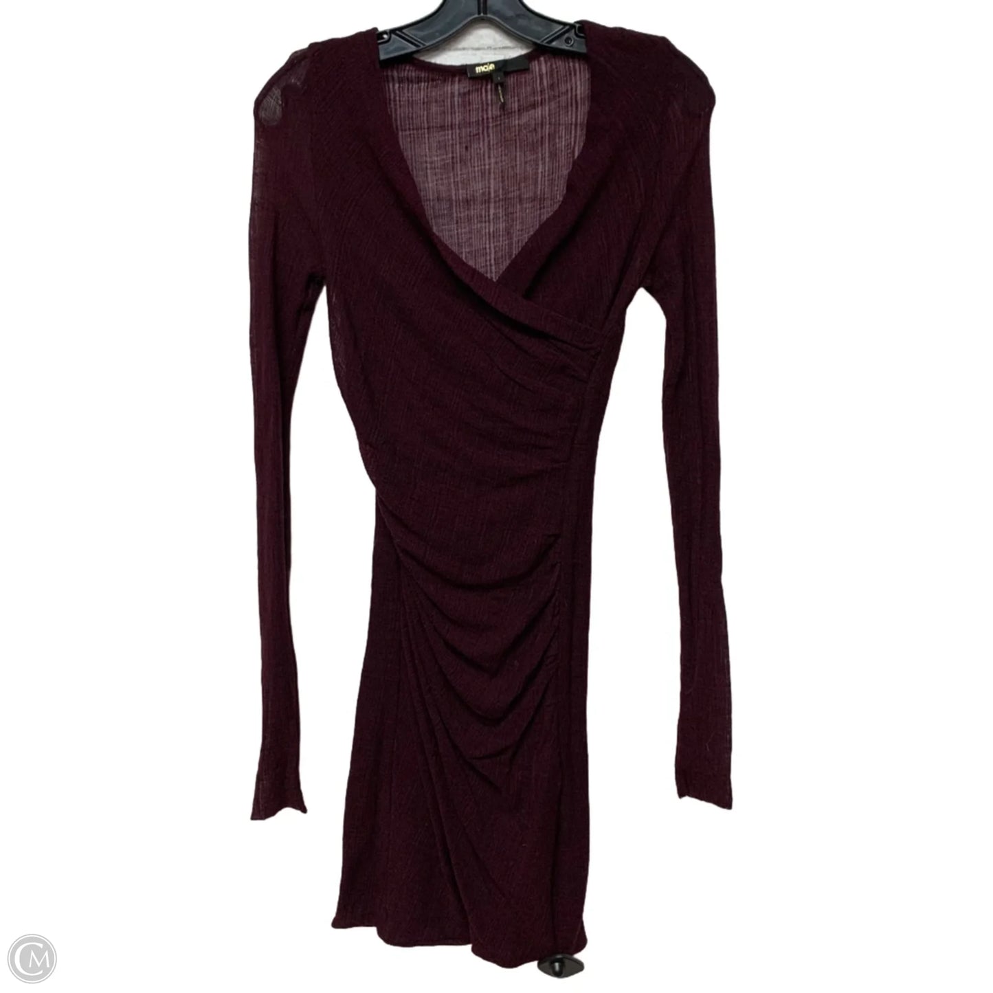 Dress Casual Maxi By Maje In Maroon, Size: S