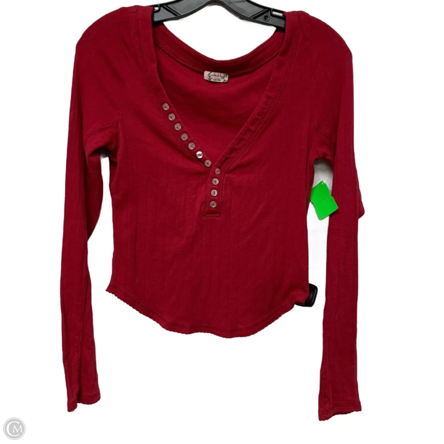 Top Long Sleeve By Free People In Red, Size: S