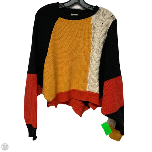 Sweater By Ecote In Black & Yellow, Size: S