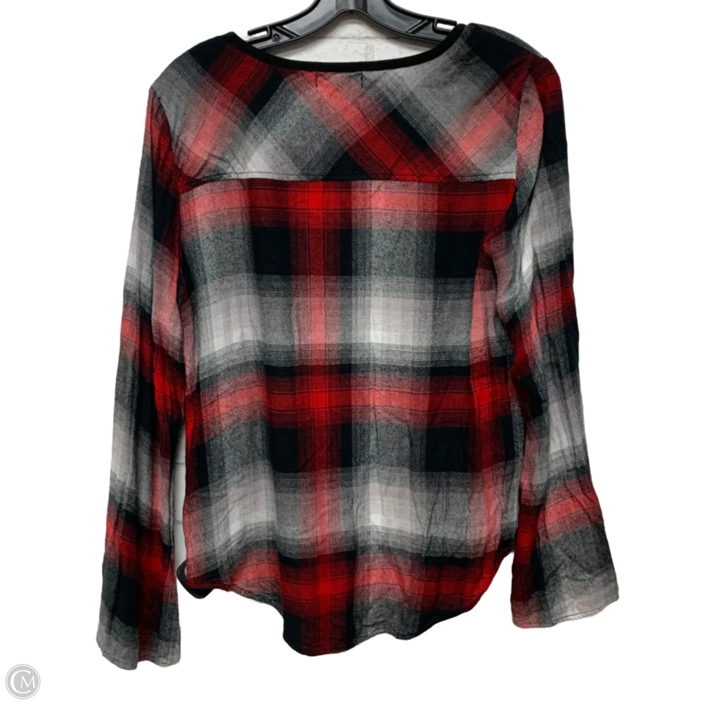 Top Long Sleeve By Cloth & Stone In Black & Red, Size: S