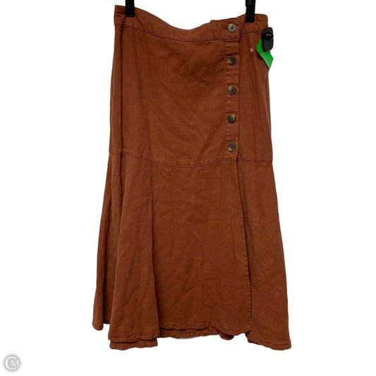 Skirt Midi By Free People In Orange, Size: S
