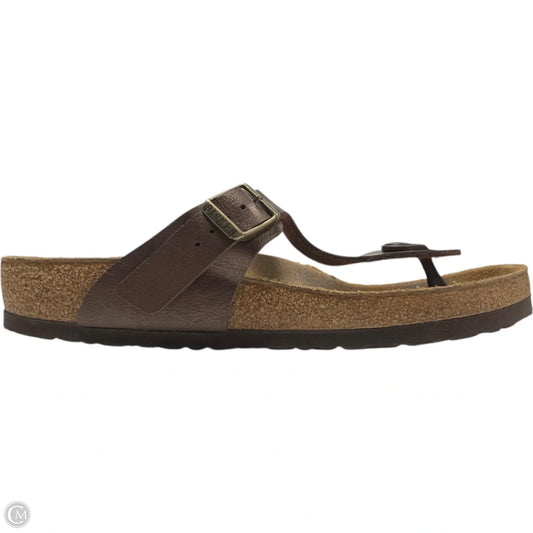 Sandals Flats By Birkenstock In Brown, Size: 8.5