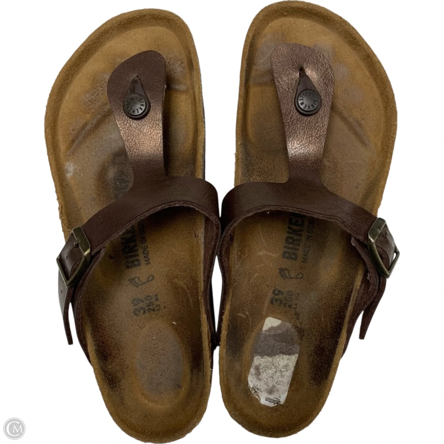 Sandals Flats By Birkenstock In Brown, Size: 8.5