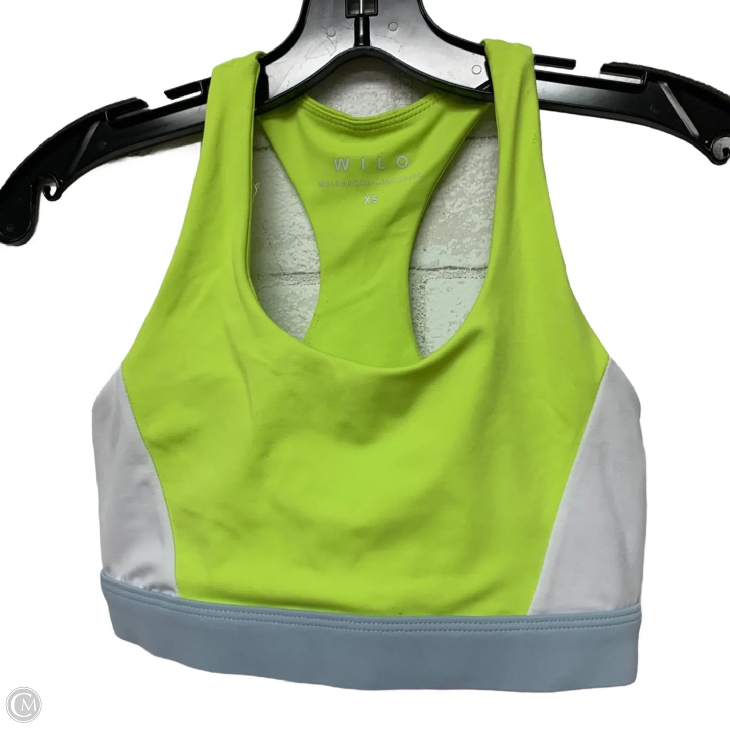 Athletic Bra By Wilo In Blue & Yellow, Size: Xs