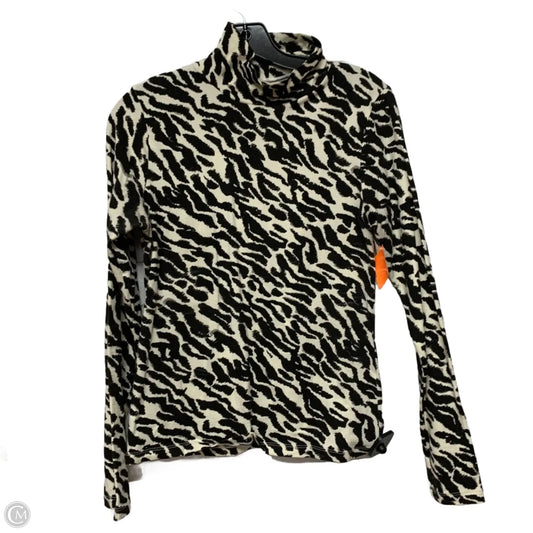 Top Long Sleeve By Maeve In Zebra Print, Size: S