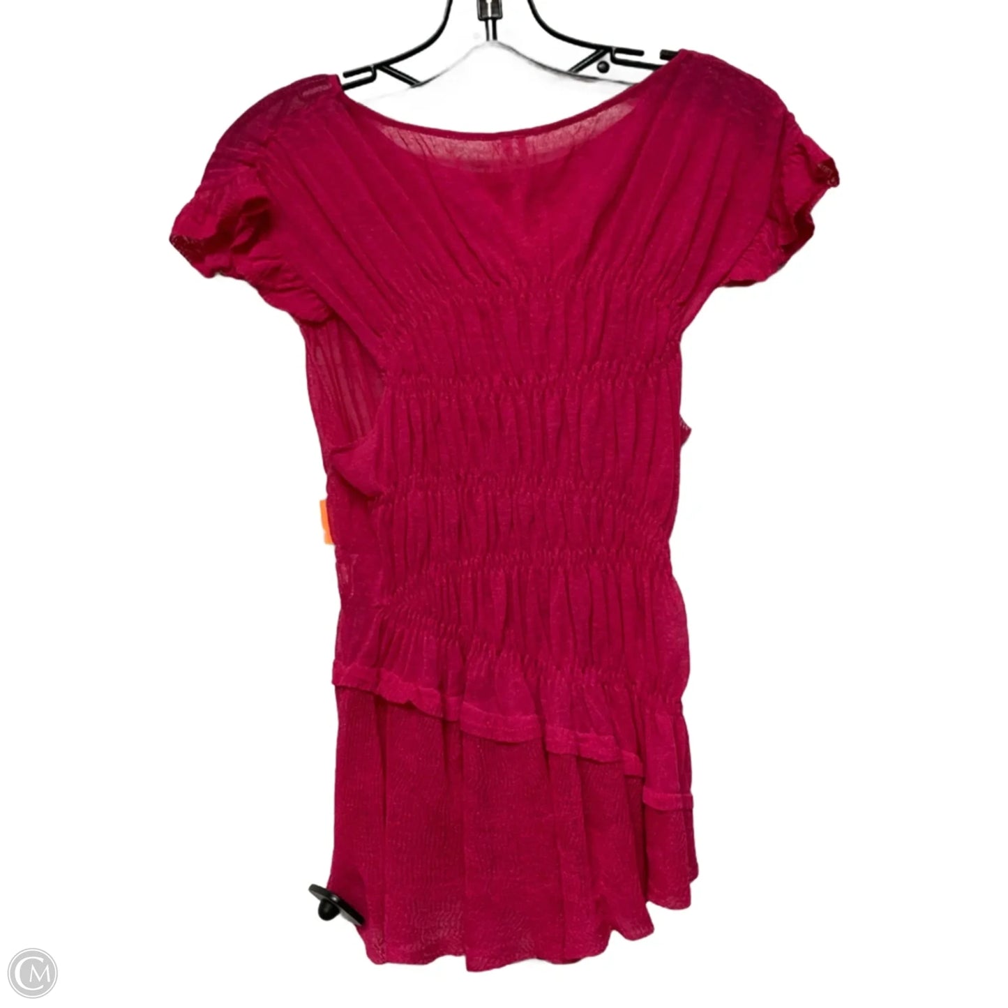 Top Short Sleeve By Anthropologie In Pink, Size: S