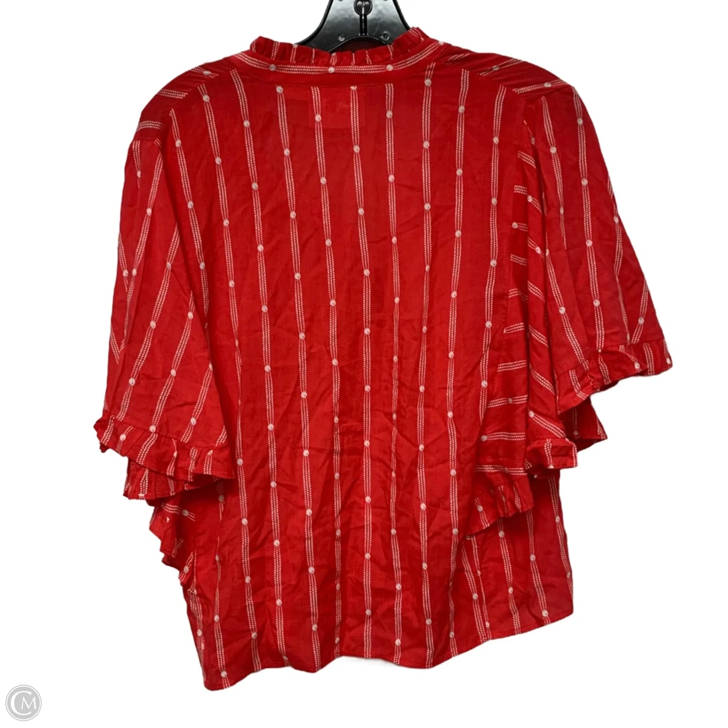 Top Short Sleeve By Maeve In Red & White, Size: Xs