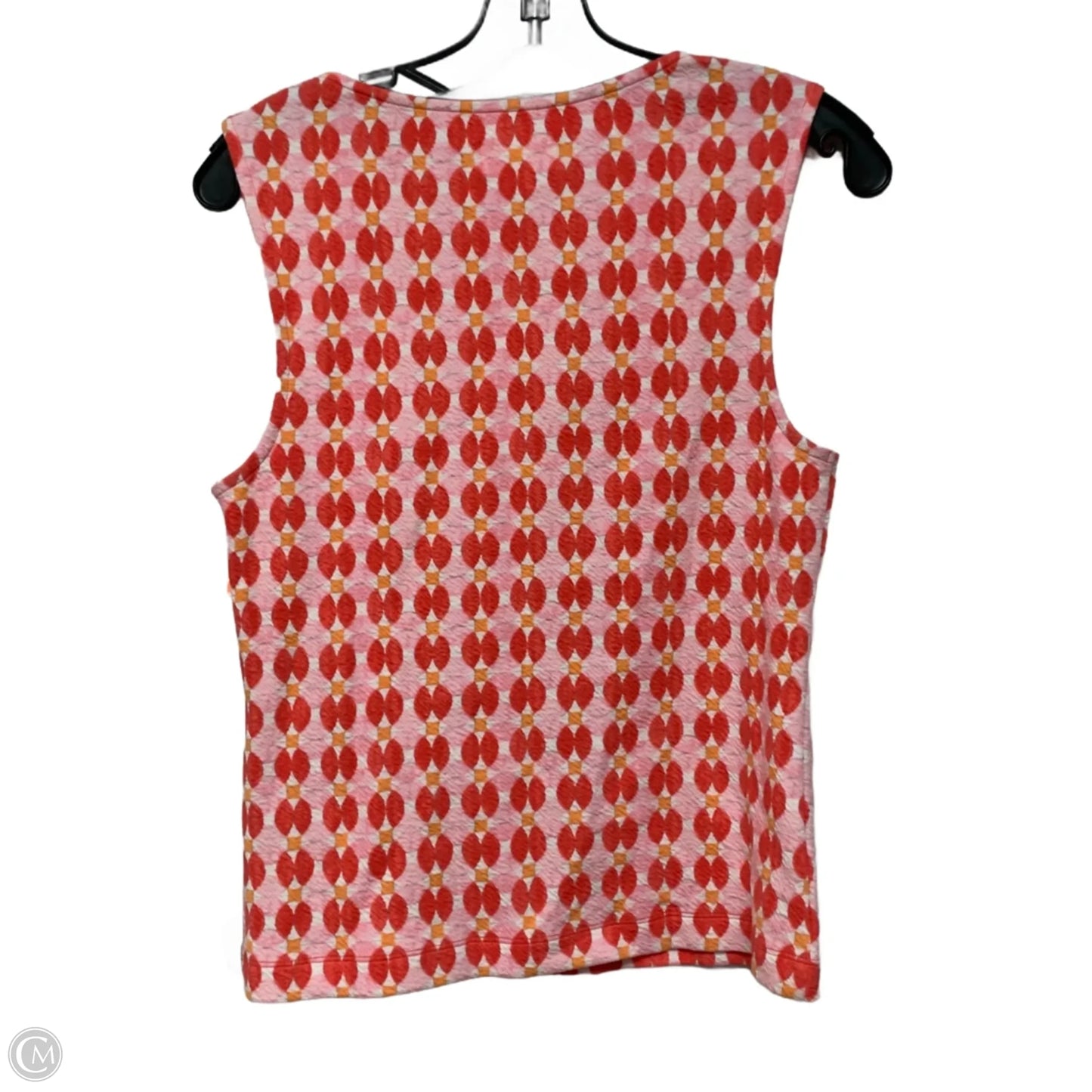 Top Sleeveless By Maeve In Red & White, Size: S