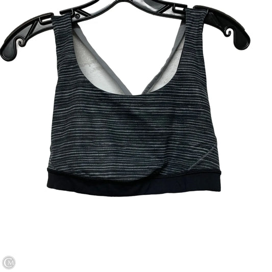 Athletic Bra By Lululemon In Black & Grey, Size: S