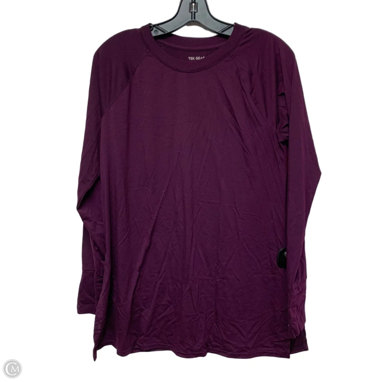 Athletic Top Long Sleeve Crewneck By Tek Gear In Purple, Size: M