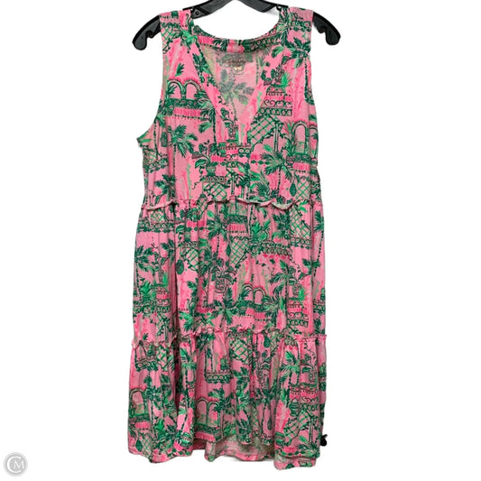 Dress Designer By Lilly Pulitzer In Green & Pink, Size: M