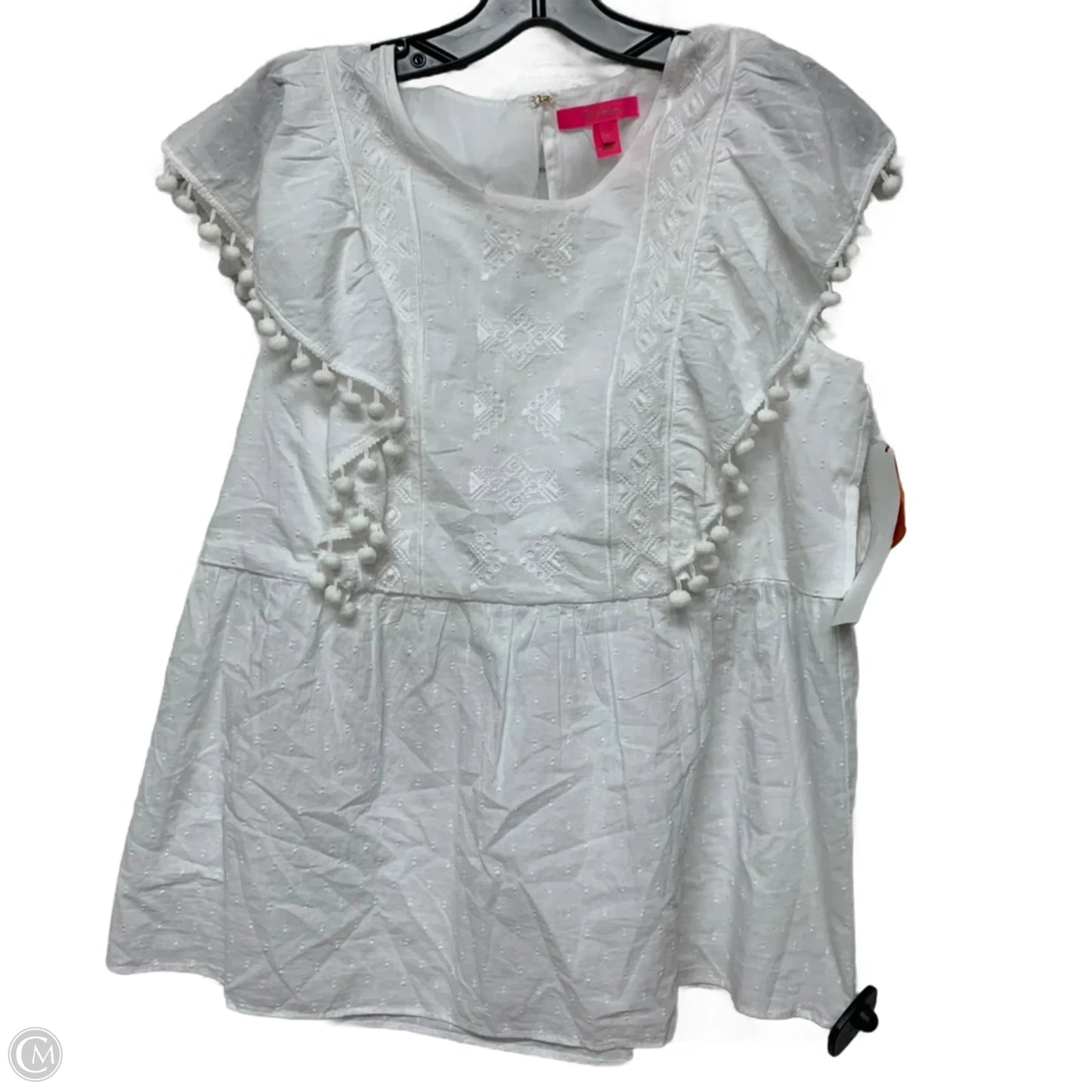 Top Sleeveless Designer By Lilly Pulitzer In White, Size: M