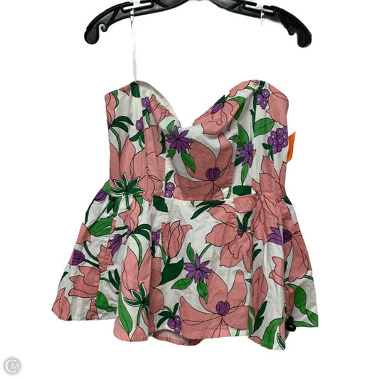 Top Sleeveless By Banjanan In Floral Print, Size: L