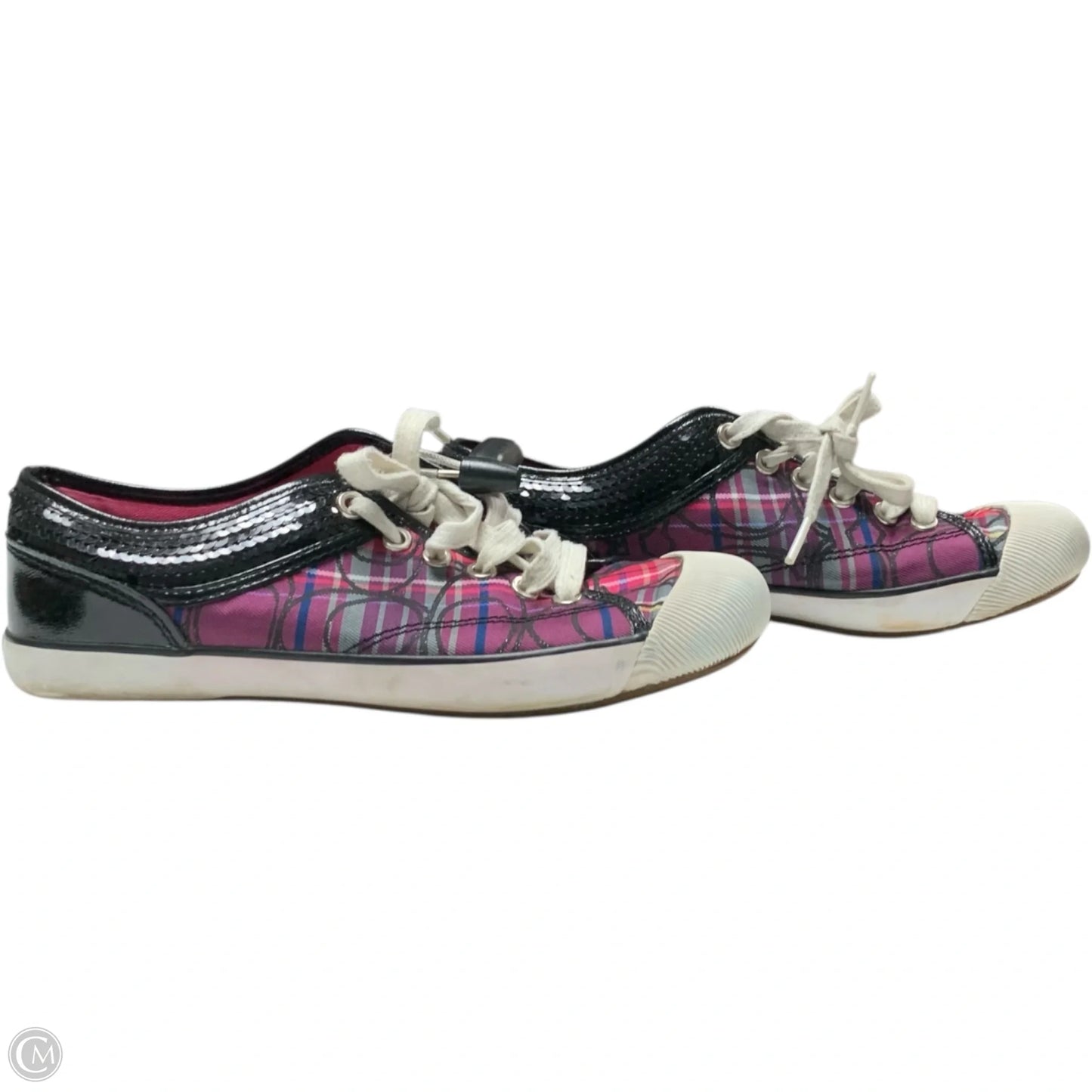 Shoes Designer By Coach In Black & Purple, Size: 8
